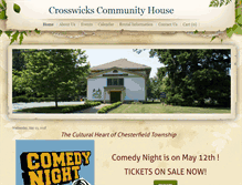 Tablet Screenshot of crosswickscommunityhouse.org